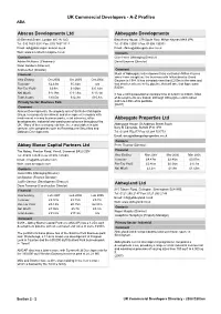 UK Property Developers Profiles