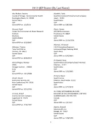 2012 QEP Roster (By Last Name)