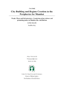City Building and Regime Creation in the Peripheries for Mumbai