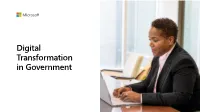Digital Transformation in Government Digital Transformation in Government 2