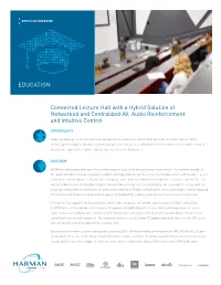 EDUCATION Connected Lecture Hall with a Hybrid Solution of Networked
