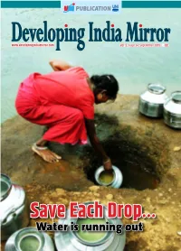 Save Each Drop… Water Is Running Out