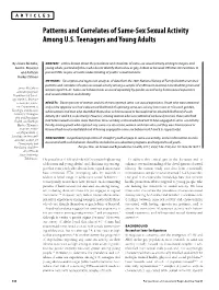 Sexual Orientation, Sexual Attraction, and Patterns Of
