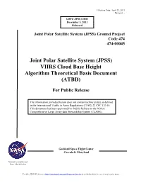 VIIRS Cloud Base Height Algorithm Theoretical Basis Document (ATBD)