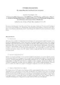 VITERBO DECLARATION on Safeguarding Functional Beech Forest Ecosystems