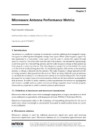 Microwave Antenna Performance Metrics