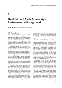 Neolithic and Early Bronze Age Environmental Background