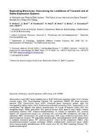 Replicating Minicircles: Overcoming the Limitations of Transient and Of