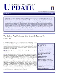 The College Fear Factor: an Interview with Rebecca Cox by Jason L