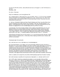 An Interview with the Authors, Joshua Berrett and Louis G. Bourgois III -- and the Eminent J.J