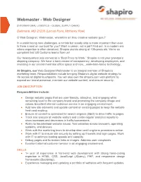 Webmaster - Web Designer