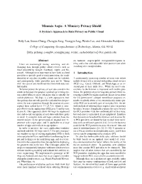A Mimicry Privacy Shield a System’S Approach to Data Privacy on Public Cloud