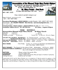 Annunciation of the Blessed Virgin Mary Parish-Nipigon P.O