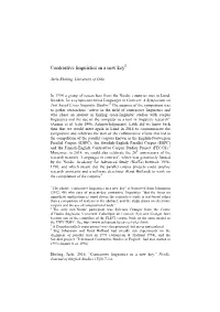 Contrastive Linguistics in a New Key1