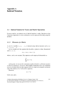 Indicial Notation