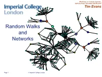 Random Walks and Networks