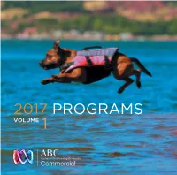 2017 Programs Volume 1