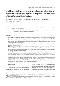 (Clostridium) Difficile Isolates M