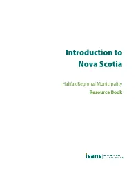 Introduction to Nova Scotia – Halifax Regional Municipality
