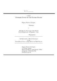 Petition for Certiorari Should Be Granted So That This Court Can Settle Once and for All These Extremely Important Yet V