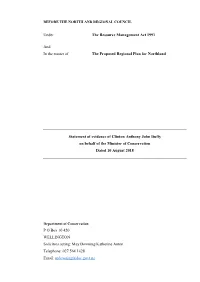 Under the Resource Management Act 1991 and in the Matter of The