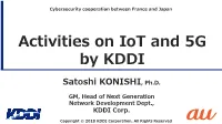 Activities on Iot and 5G by KDDI