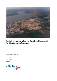 Baseline Document for Maintenance Dredging