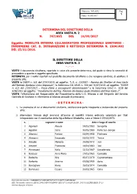 Determina Del Direttore Generale