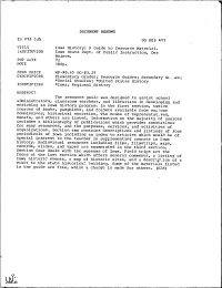 DOCUMENT RESUME Iowa History