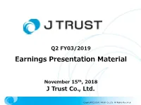 Earnings Presentation Material