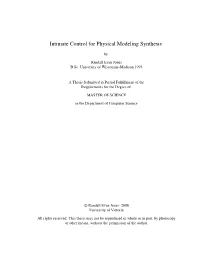 Intimate Control for Physical Modeling Synthesis