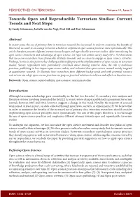 Towards Open and Reproducible Terrorism Studies: Current Trends and Next Steps by Sandy Schumann, Isabelle Van Der Vegt, Paul Gill and Bart Schuurman