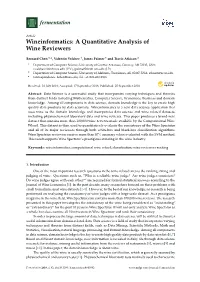 Wineinformatics: a Quantitative Analysis of Wine Reviewers