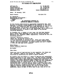 Communication to Mike Nelson, Estimated Costs Of
