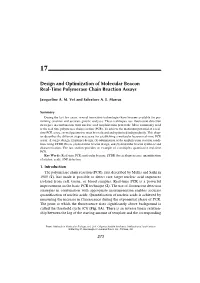 Design and Optimization of Molecular Beacon Real-Time Polymerase Chain Reaction Assays