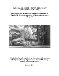 National Register Multiple Property Documentation Form