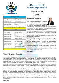 NEWSLETTER Principal Report Vice