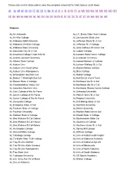 Please Click on the State Code to View the Complete School List for That State Or Scroll Down