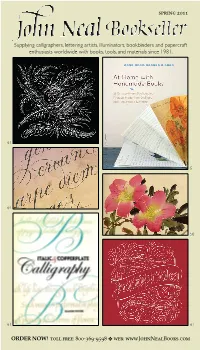 Spring 2011 Supplying Calligraphers, Lettering Artists, Illuminators