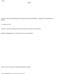 UDRP a Study by the Max-Planck-Institute for Foreign