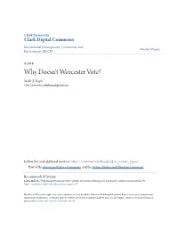 Why Doesn't Worcester Vote? Molly B