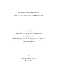 Beethoven's Fourth Symphony: Comparative Analysis of Recorded Performances, Pp
