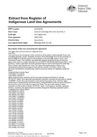 Extract from Register of Indigenous Land Use Agreements