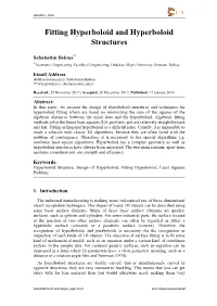 Fitting Hyperboloid and Hyperboloid Structures
