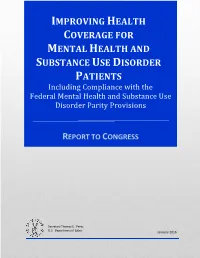 Improving Health Coverage for Mental Health and Substance Use