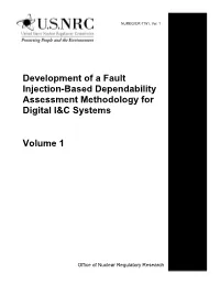 NUREG/CR-7151 Vol 1 "Development of a Fault Injection