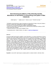 Diurnal Temporal Patterns of the Diversity and the Abundance of Reef Fishes in a Branching Coral Patch in New Caledonia