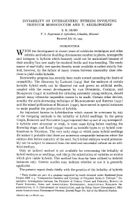 Inviability of Intergeneric Hybrids Involving Triticum Monococcum and T