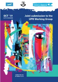Joint Submission to the Upr Working Group By