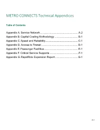 METRO CONNECTS Technical Appendices
